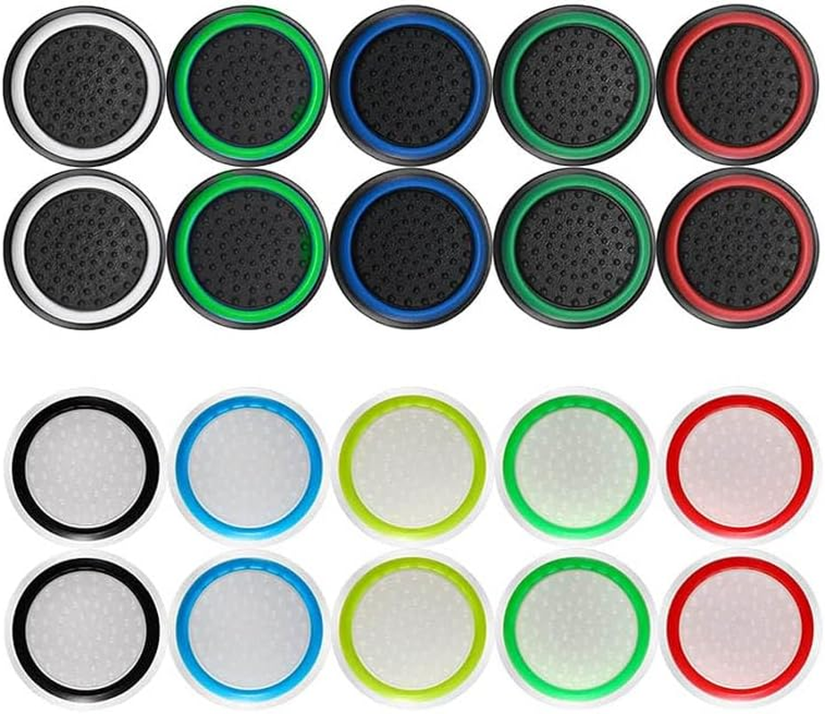 20Pieces Silicone Thumb Grip Caps,Analog Stick Joystick Controller Performance Thumb Grips Cap Compatible with PS5, PS4, Xbox One, Xbox Series X/S Controller Joystick Grips image number 4