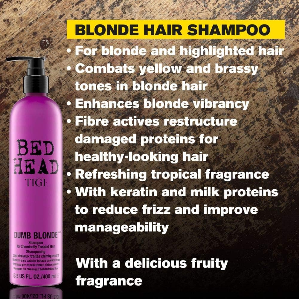 BED HEAD Dumb Blonde Shampoo for Natural Blonde or Chemically Treated Hair 400Ml image number 6