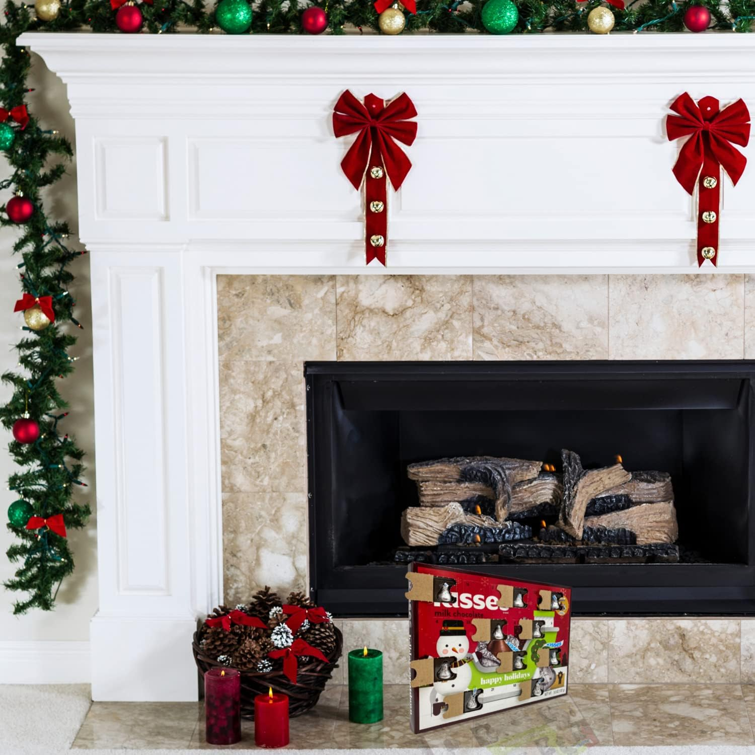 Hershey Milk Chocolate Kisses Candy Filled 2024 Christmas Advent Calendar image number 5