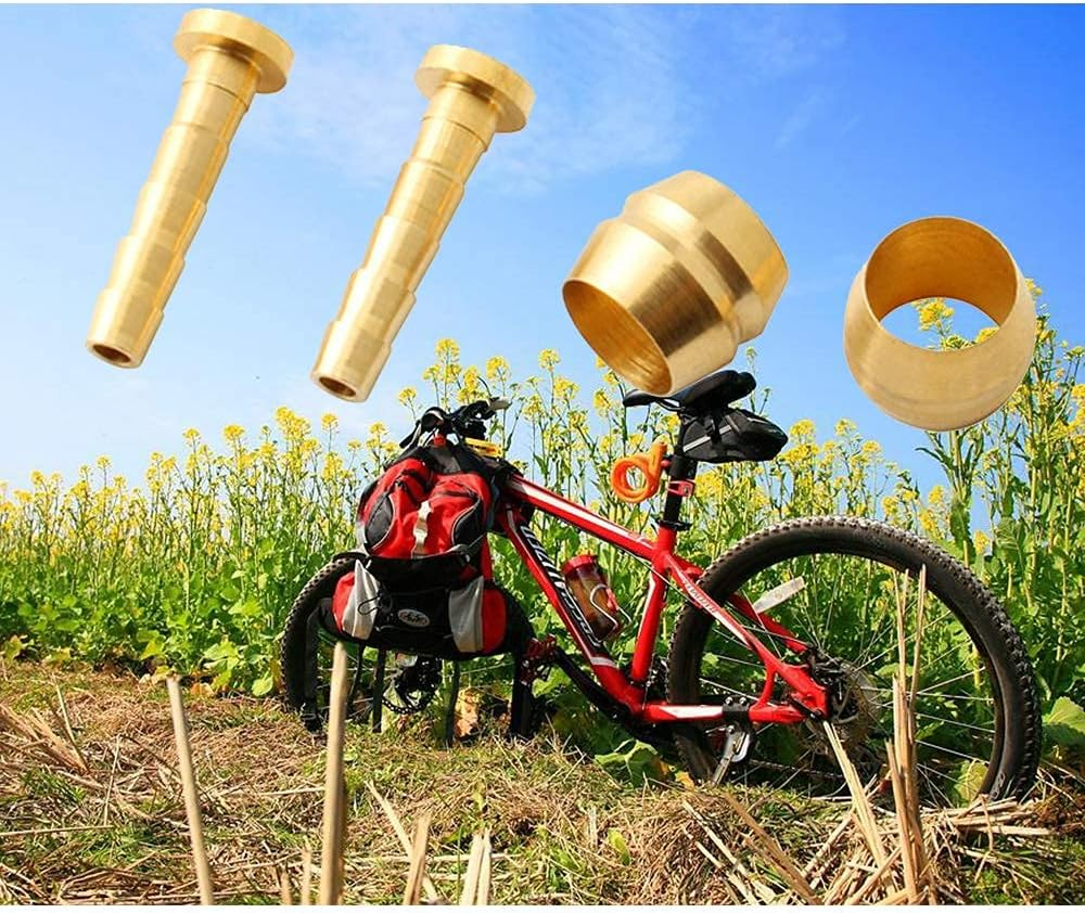 10PCS Bicycle Brake Olive and Brass Connecting Insert Kit for Shimano BH59 BH90 Bike Hydraulic Disc Brake Hose (BH59) image number 2
