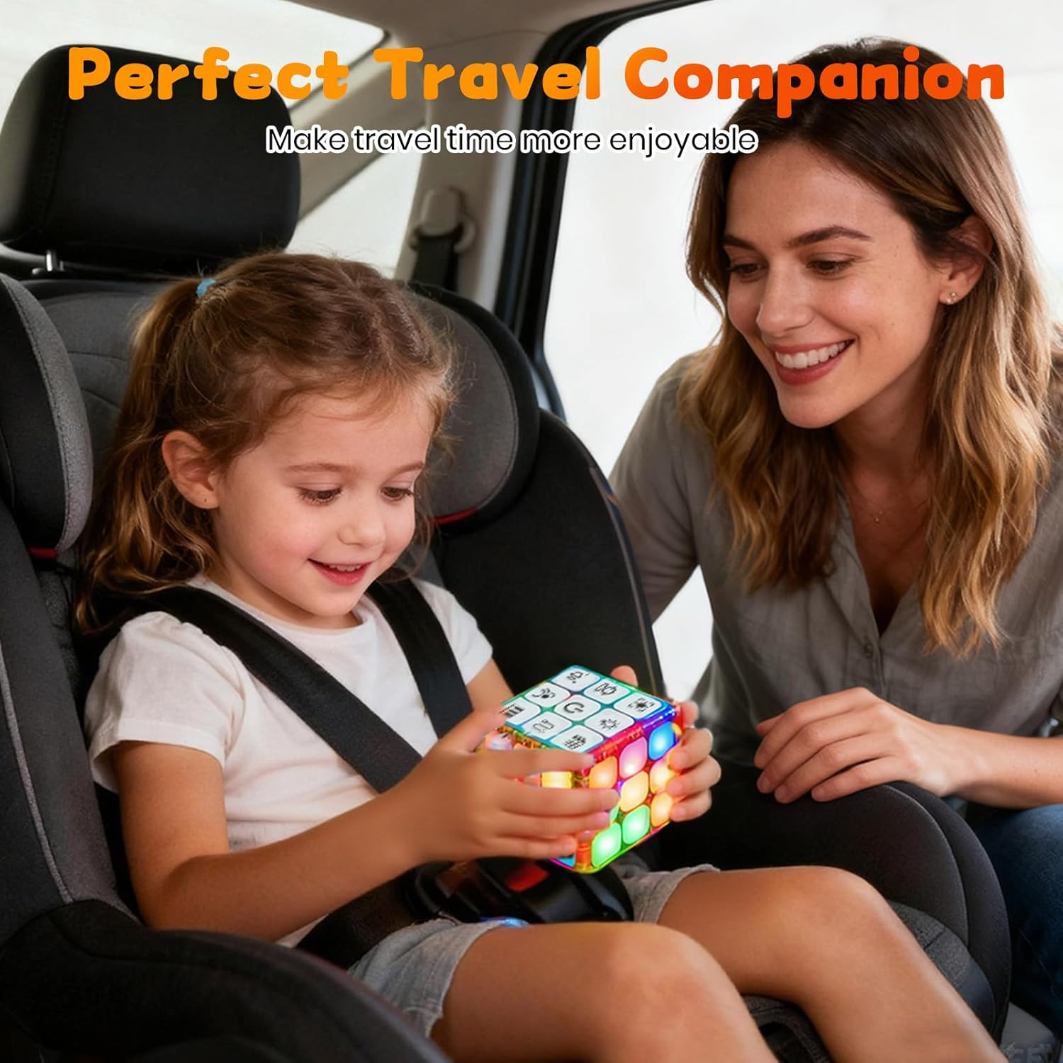 Poat Handheld Game Cube for Kids, 7-In-1 Electronic Memory & Brain Games Toy with Speed, Logic, and Music Challenges, Portable Travel Learning Toy for Ages 6-12+ image number 4