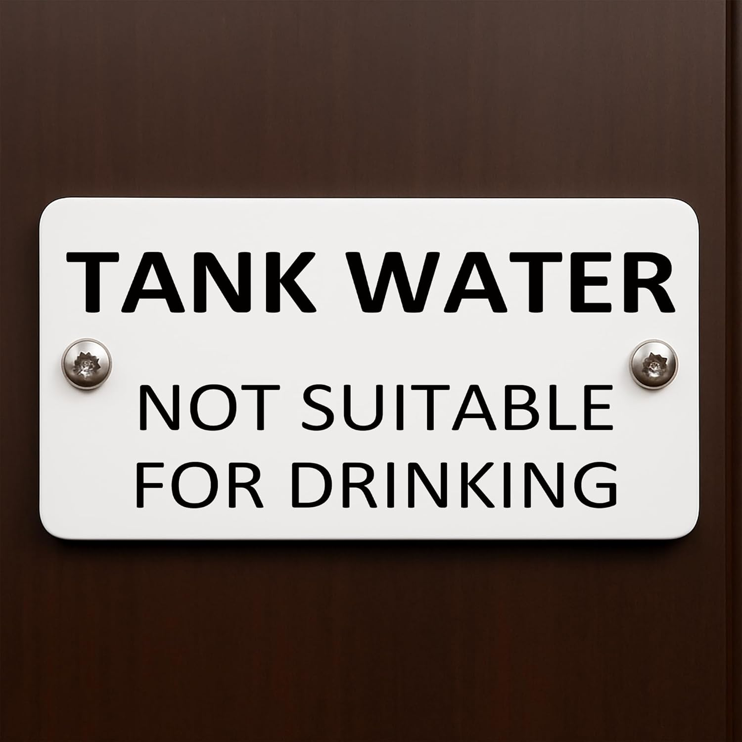 Tank Water Not Suitable for Drinking, Water Tank Sign Plaque, Security Notice Waterproof Sign 100X200Mm image number 4