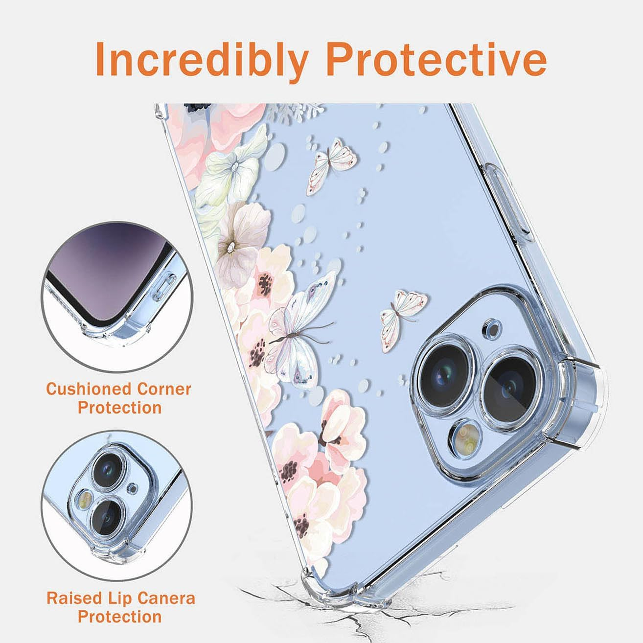 YUEQIAN Case for Samsung Galaxy A17 5G/4G, Colourful Pretty Flowers Cartoon Pattern Clear Mobile Phone Case, Transparent Ultra Thin Soft TPU Bumper Shockproof Girls Protective Case (Sakura) - Sakura image number 5