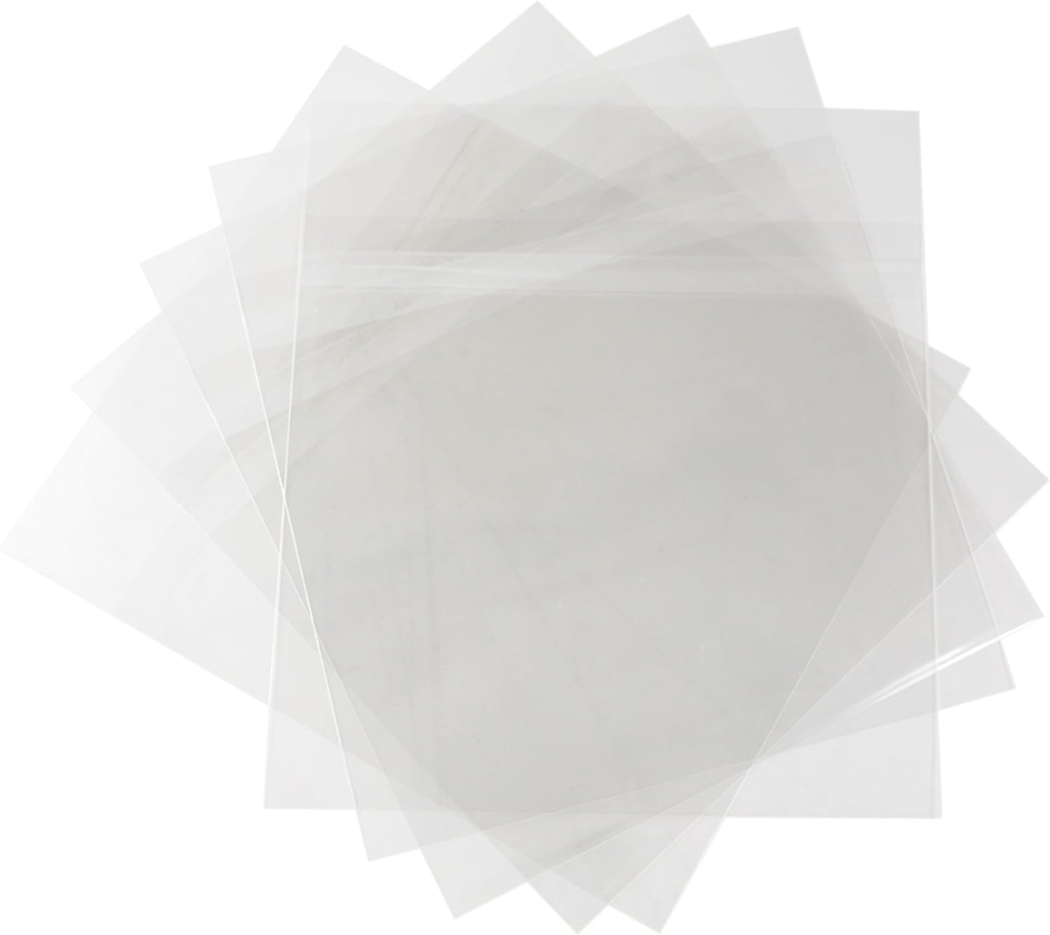 (100) 7" Resealable Record Outer Sleeves - Super Clear Premium 2 Mil Thick - Archival Quality BOPP - 7-3/8" X 7" + 1-1/2" Flap - 07SB02RS