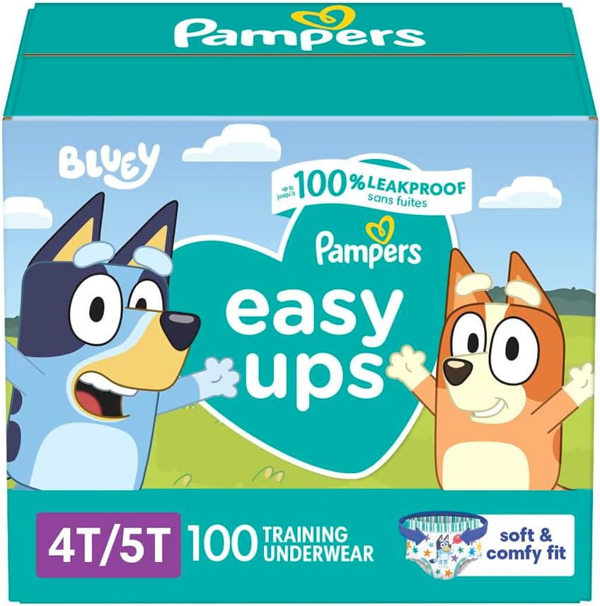 Pampers Easy Ups Pull on Disposable Potty Training Underwear for Boys, Size 6 (4T-5T), 100Count, Enormous Pack image number 2