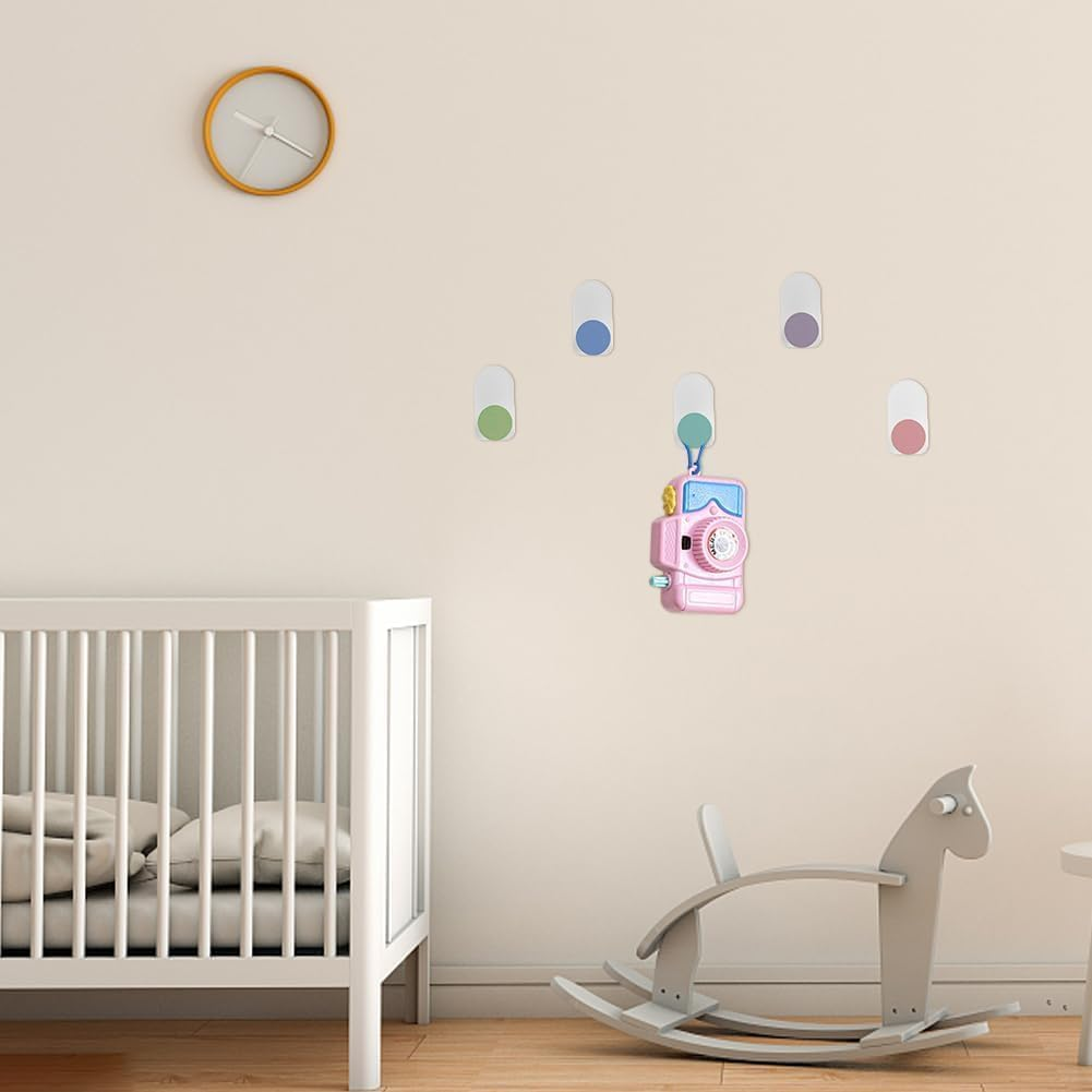 5Pcs Cute and Creative Kids' Coat Hooks,Adhesive Wall Hooks for Hanging Backpacks, Towels, Clothes, Keys, and Hats image number 2
