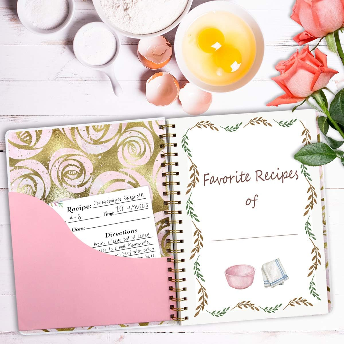 Ceiba Tree Blank Recipe Book to Write in Your Own Recipes Notebook Cookbook Journal 8.5" X 11" with Stickers for Gifts Ideas for Women Wife Mom 120 Pages image number 3