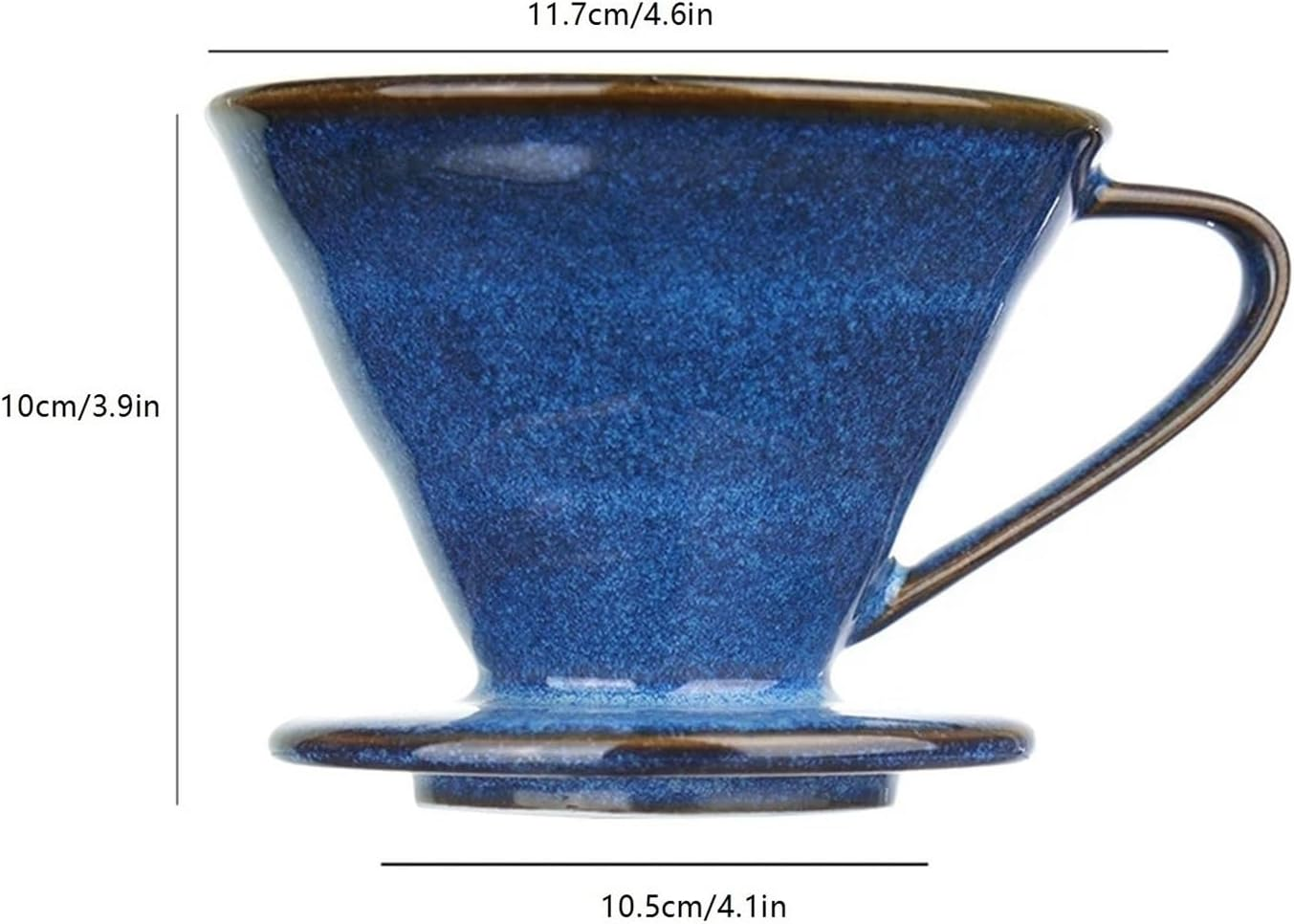 KFKAA V60 Pour over Coffee the Coffee Dripper Is a Simple and Exquisite Single Cup Brewing Device Coffee Drip Machine Suitable for Offices and Apartments Size02 (Blue) image number 1