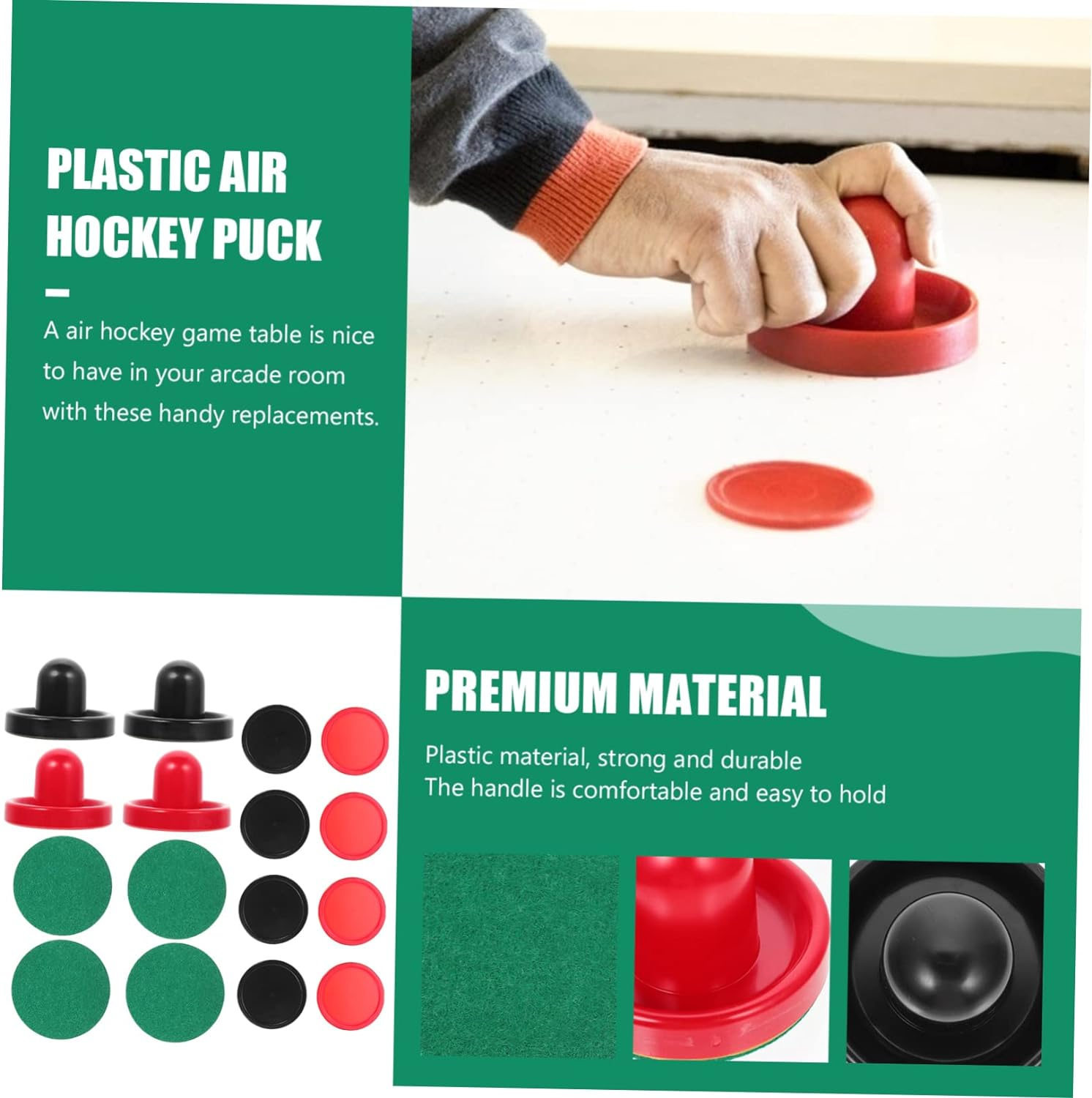 BESPORTBLE Ball Hitter Air Hockey Pucks Replacement Pushers for Game for Air Hockey Paddle Accessories and Parts image number 3