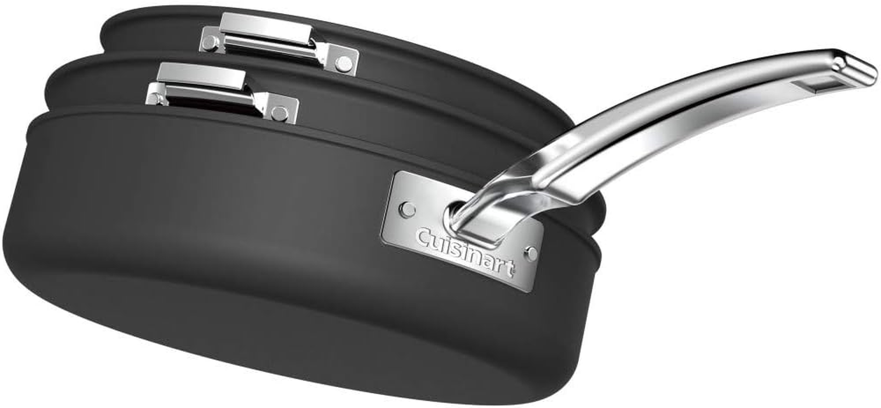 CUISINART N61-11 Nonstick Hard-Anodized Nesting Cookware Set, 11 Piece, Black image number 5