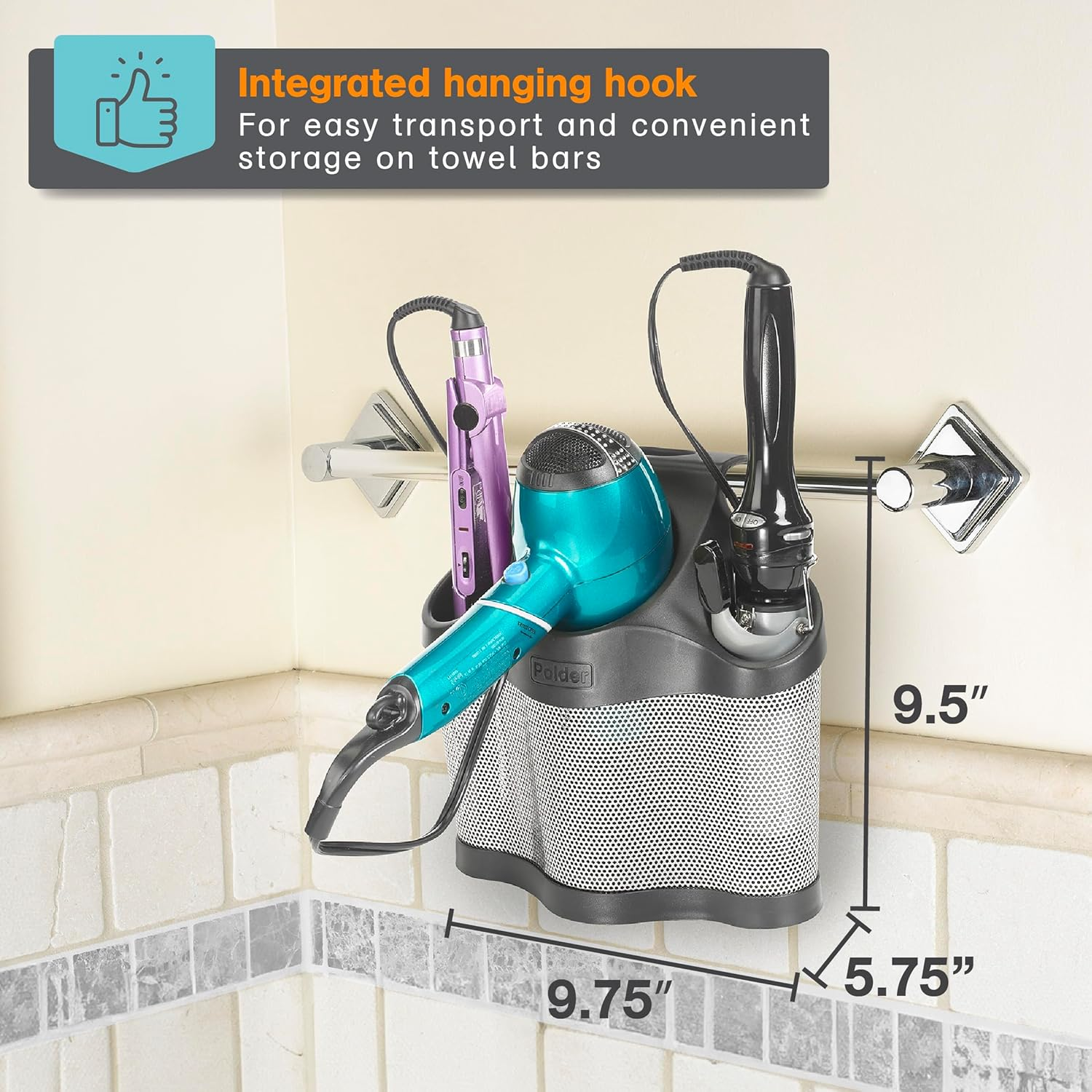 Polder Style Station Hair Appliance Accessory, Back image number 5