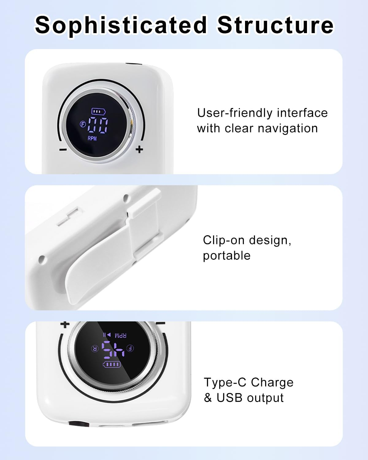 Cordless Nail Drill Professional: 45000 RPM Rechargeable Electric Nail File Kit, Portable & Low Noise for Acrylic, Gel Nails, Manicure & Pedicure - Salon & Home Use image number 2