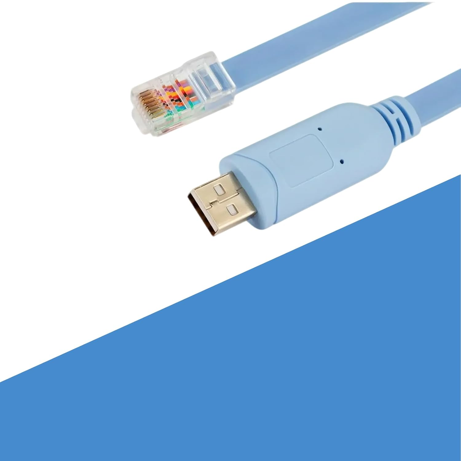 USB Console Cable, USB to RJ45 Cable for Cisco, NETGEAR, Ubiquiti, LINKSYS, Tp-Link, Essential Accessory for Routers/Switches, Compatible with Windows, Mac, Linux Laptops, High-Speed Connectivity image number 4