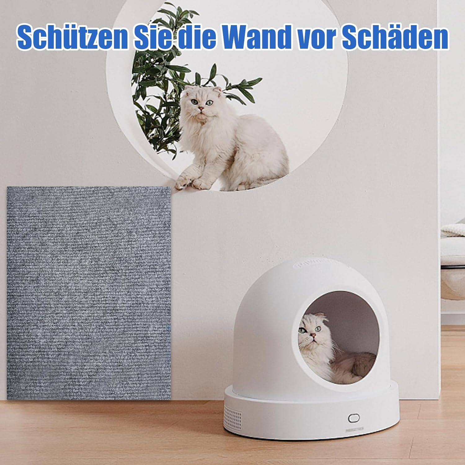 Cat Scratching Mat, Self-Adhesive 30 X 100 Cm, Cat Scratching Mat, Cat Scratching Boards Wall, DIY Trimmable, Scratch Protection, Cat Scratching Mat for Protects Carpets, Sofa, Furniture Protection, image number 4