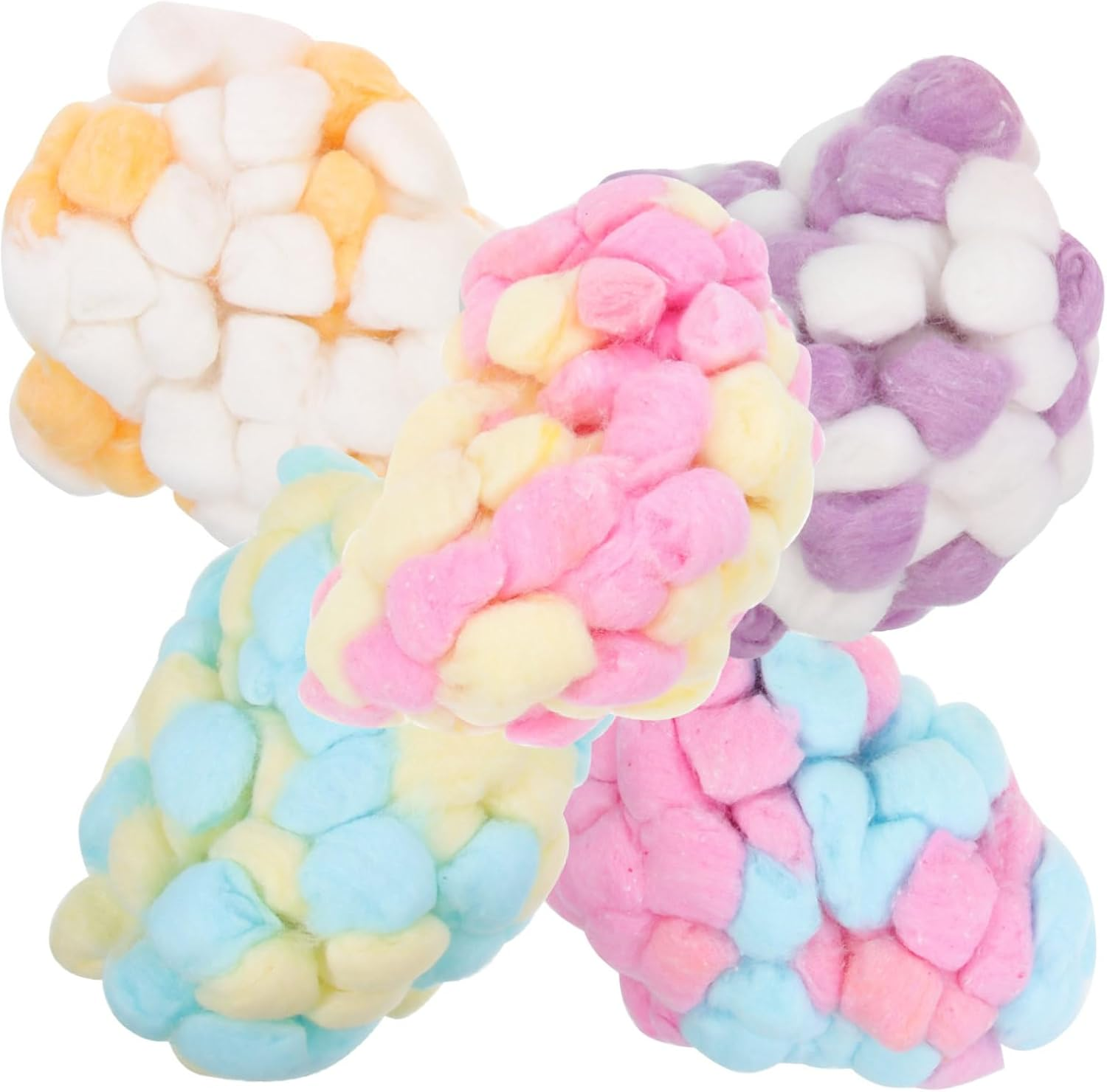 TEHAUX 500Pcs Colorful Cotton Balls Pom Pom Balls for Crafts DIY Handicraft Soft Warm Puff Suitable for Pet Bedding and Creative Winter Decorations