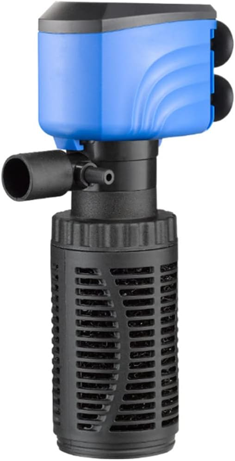 Fish Tank Filter, Silent Internal Aquarium Filter, Clean Water, Air Pump, Make Waves (4W-450L/H, Black) image number 2