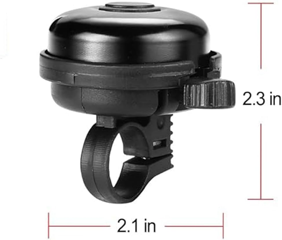 Black Bike Bell, Bicycle Accessories, Kids and Adult Bikes, Easy Installation, Loud Ringing Sound, Anti-Rust and Water Resistant for Mountain Bike, Road Bike