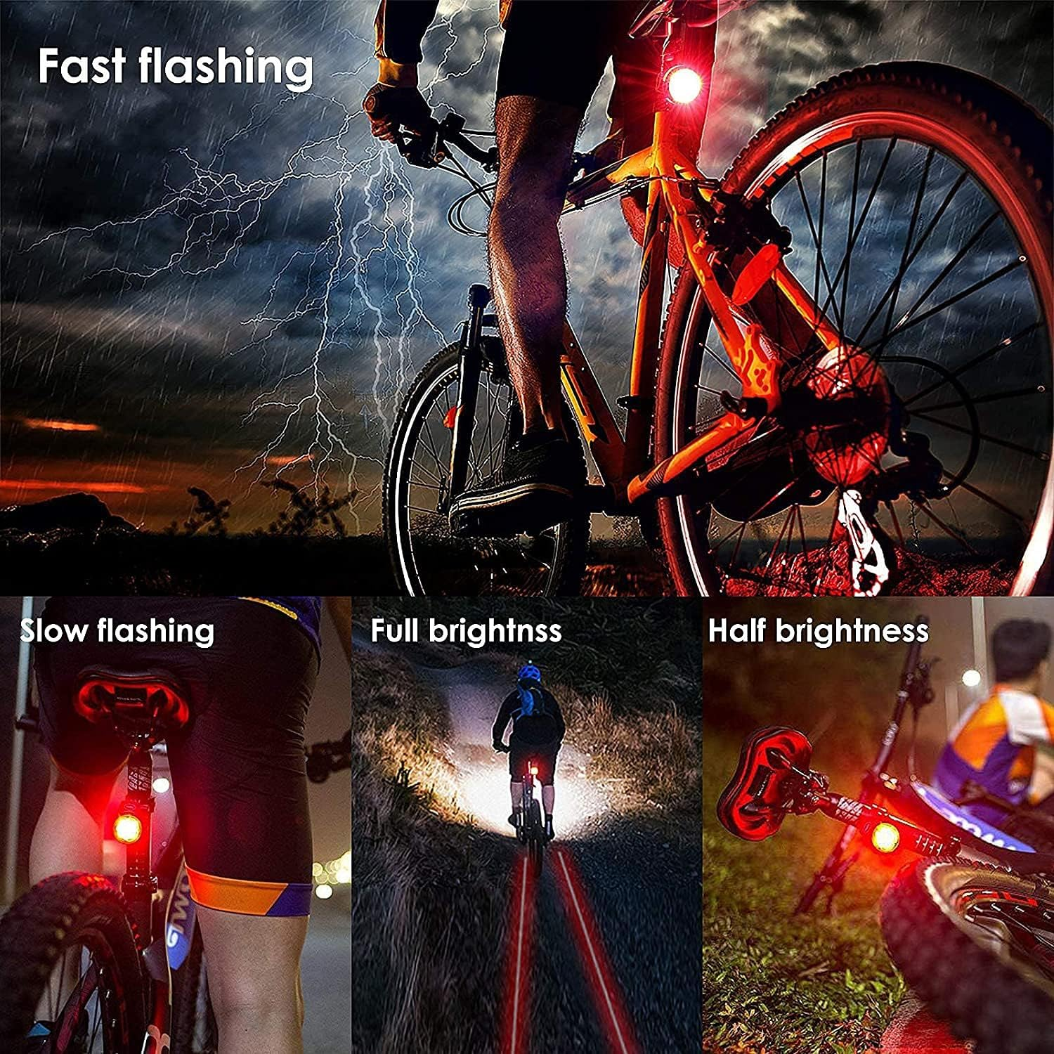 Dog Collar Lights for Night Walking, LED Collar Charm, Dog Night Light, Pet Safety Light for Outdoor, 4 Light Modes, IPX4 Waterproof, USB Rechargable image number 6