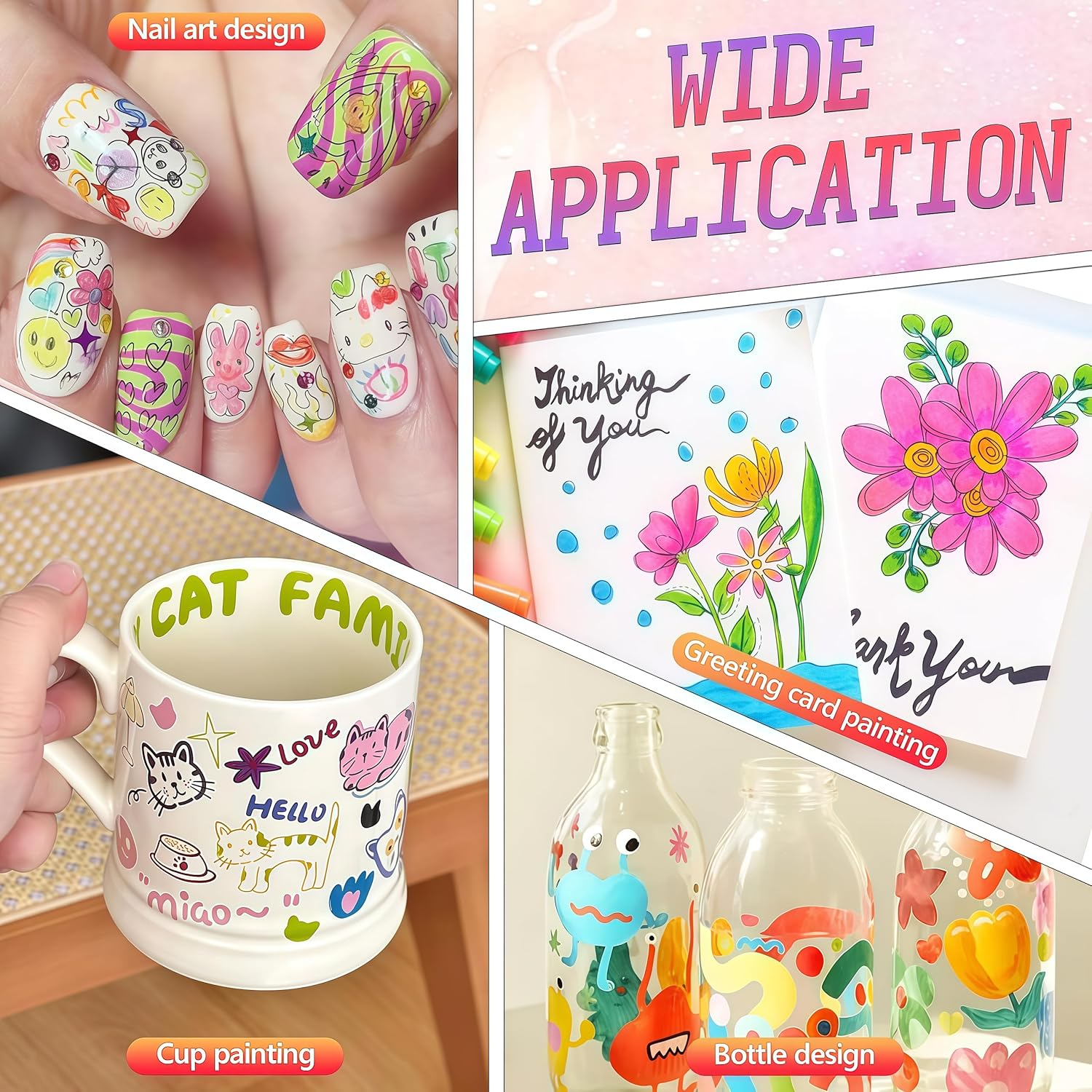 Nail Art Pens Drawing Set, 12 Colors 3D Quick-Dry 0.5MM Nail Polish Pens, 2026 DIY Nail Art Marker Graffiti Dotting Pen for Nails Art Design Manicure Nail DIY Decoration image number 2