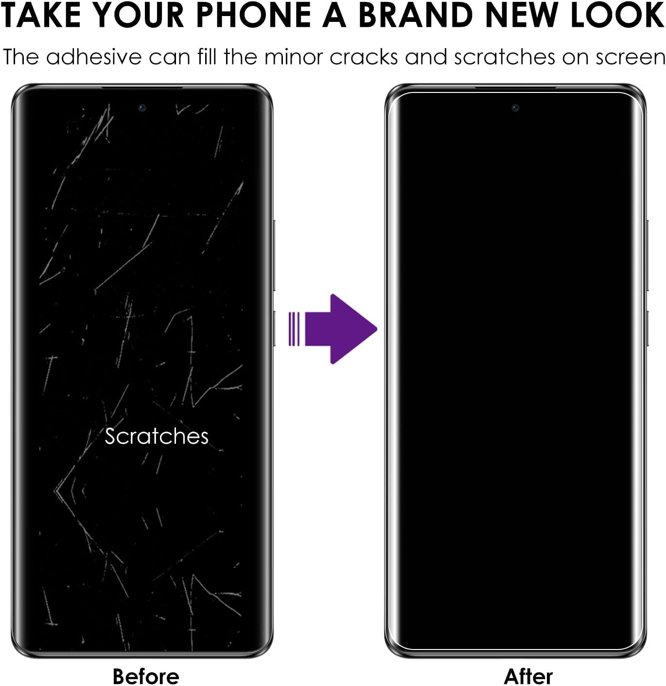 Akcoo Screen Protector for OPPO Reno10 5G,UV Tempered Glass - 3 Pack, Liquid Despersion Tech,Edge to Edge Coverage,Sensitive Touch image number 5