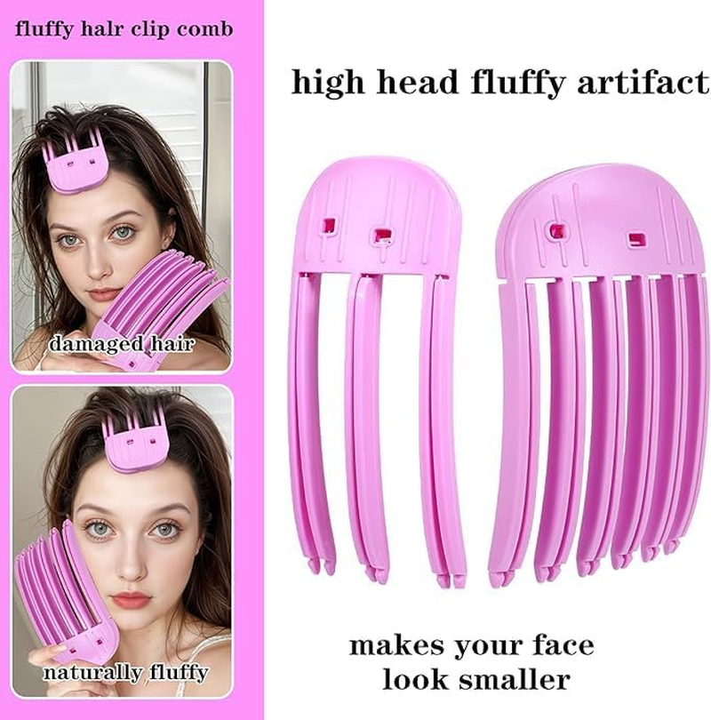 2Pcs Wind Shaping Styling Combs for Fluffy Bangs,Volumizing Hair Root Lifting Combs,Fluffy Bangs Hair Shaping Comb,Volume Clip Root Lifting Hair Clip Wind Shaping Styling Comb,Hair Root Lifting Comb