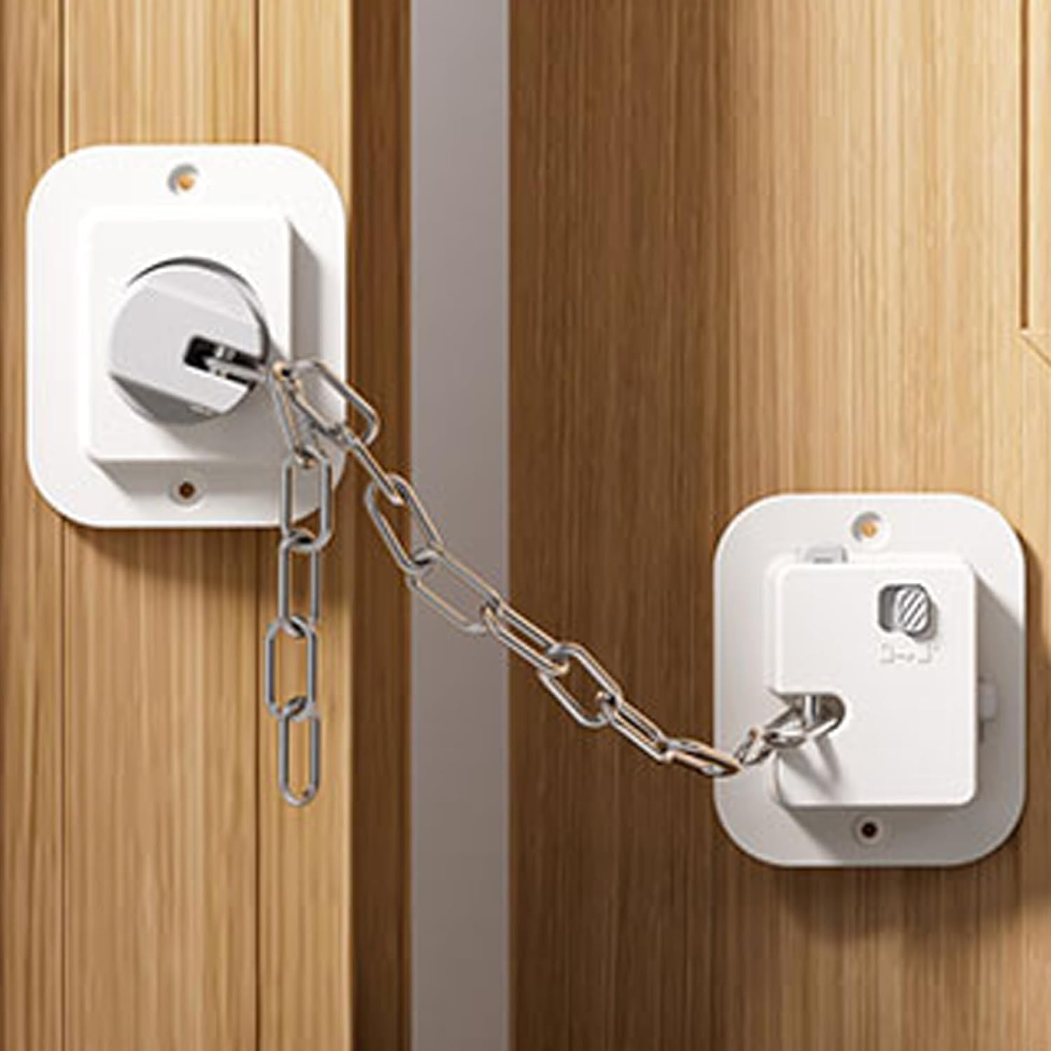 Child Proof Door Lock with Adjustable Strap, 3M Adhesive Safety Locks for Baby & Pets, No Tools Needed 2 Pack image number 3