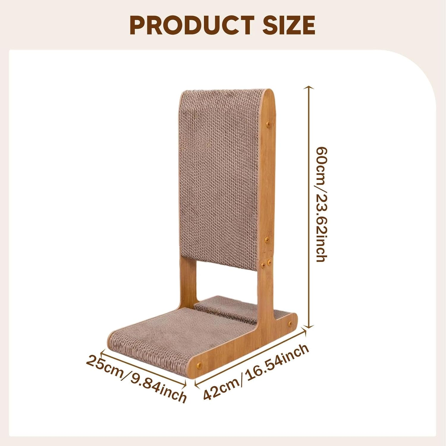 Yuksok T Shaped Cat Scratcher Pet Supplies, Rest and Play, with Bell Ball Toy for Indoor, Cat Scratching Board Furniture Protector, Style A - Style A image number 5