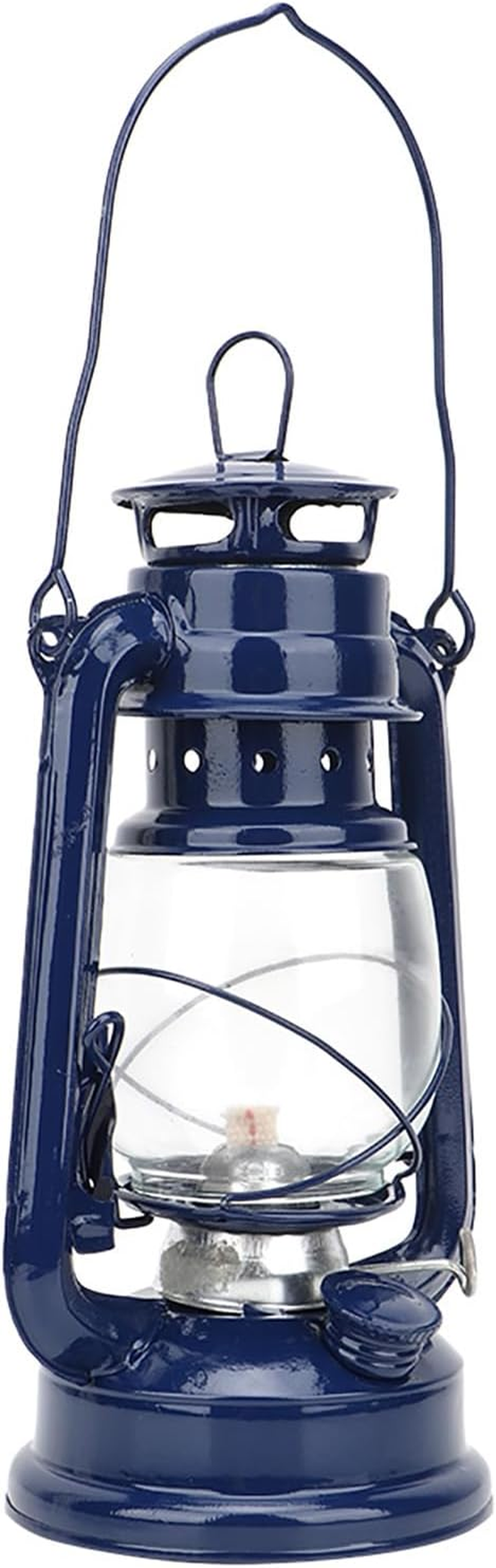 Hurricane Oil Lamp ,Hurricane Lamps Vintage Lantern Lights Burning Lantern Retro Kerosene Lamps Classic Oil Lamp Table Lanterns, Vintage Kerosene Lamp for Home, Garden (Blue)