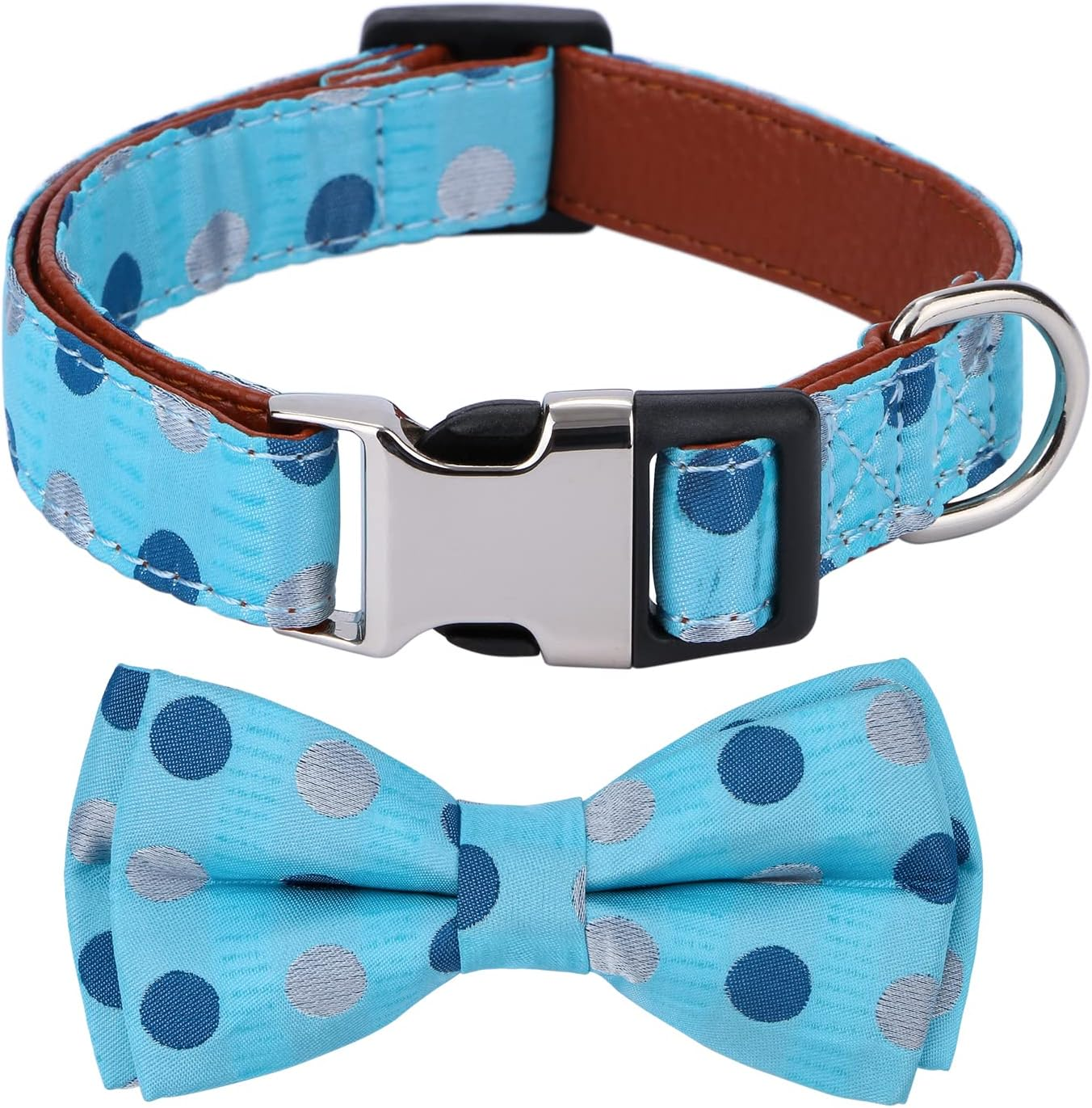 Rhea Rose Dog Collar with Bow Tie for Girl or Boy Gift Soft Durable Bowtie