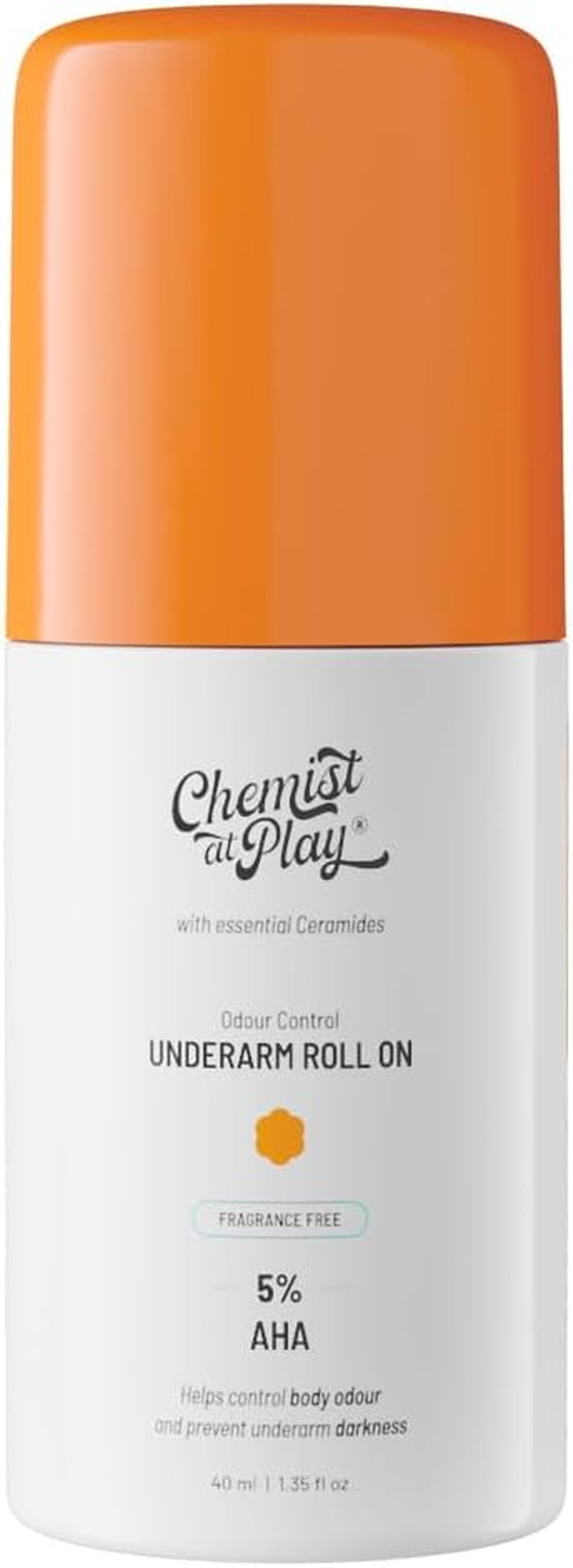 Chemist at Play Underarm Roll on with Lactic and Mandelic Acid, Removes Odour, Whitens and Brightens Skin, Kills Bacteria, Exfoliates Underarm, Long Lasting, for Women and Men, 40Ml (Fragrance Free) image number 6