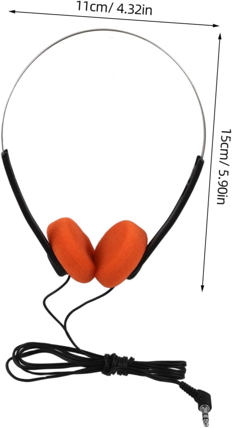 HOOTNEE Lightweight Retro Headphones for Students Adjustable Headband Cushioned Ear Pads Comfortable Fit for Classroom Library Use Vintage Style Educational Headphones image number 3