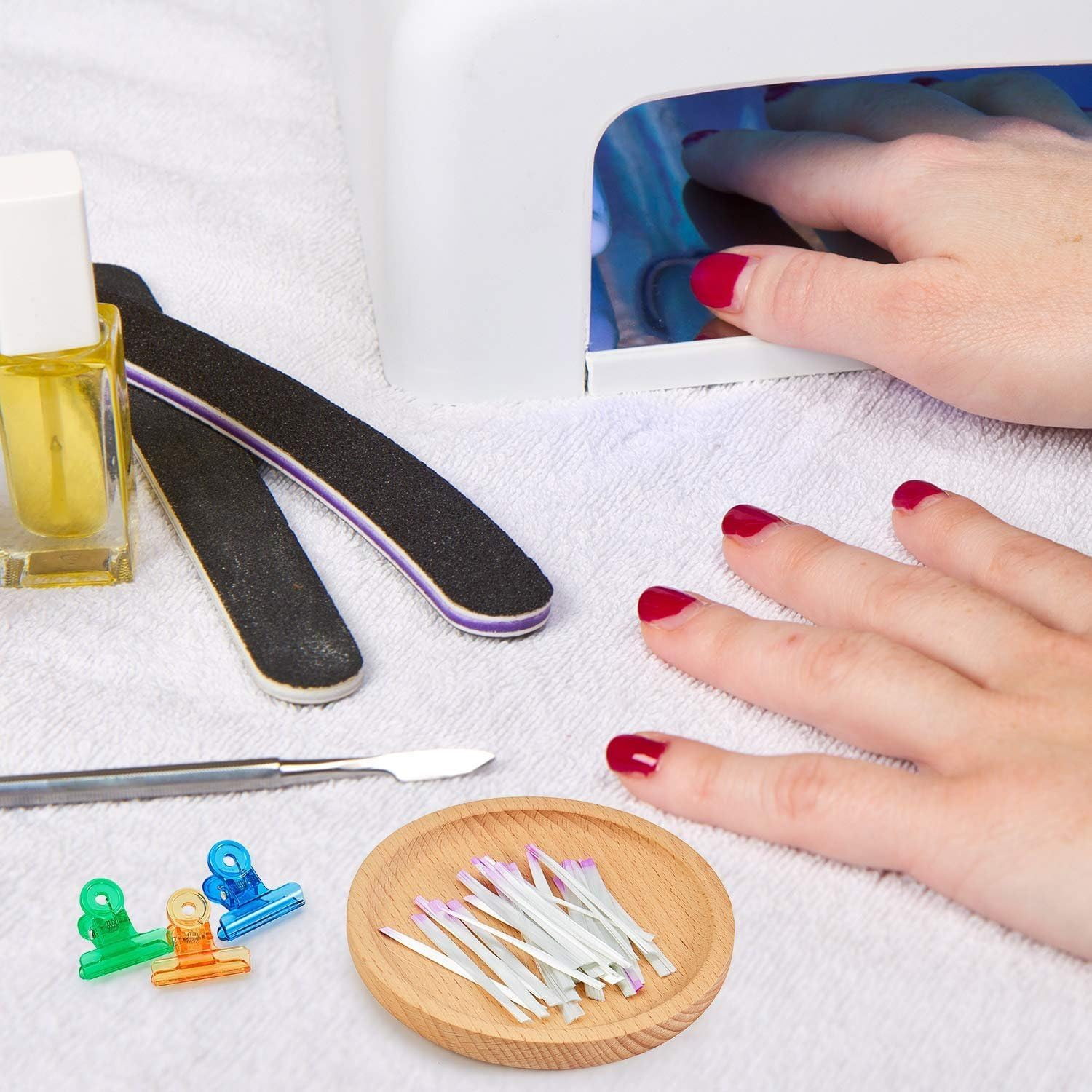 Blulu 100 Pcs Fiber Nail Kit Nail Fiberglass Extension Set for Quick Shaping Material Fake Tips Manicure Salon Tool image number 5