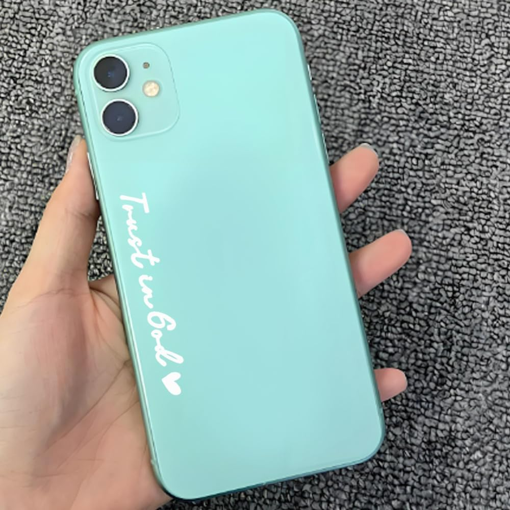 Christian Car Decals, AFUNTA 4 PCS Faith Car Stickers Trust in God Rearview Mirror Sticker Just Pray Religious Car Decor for Christian Gift, Bible Verse image number 6