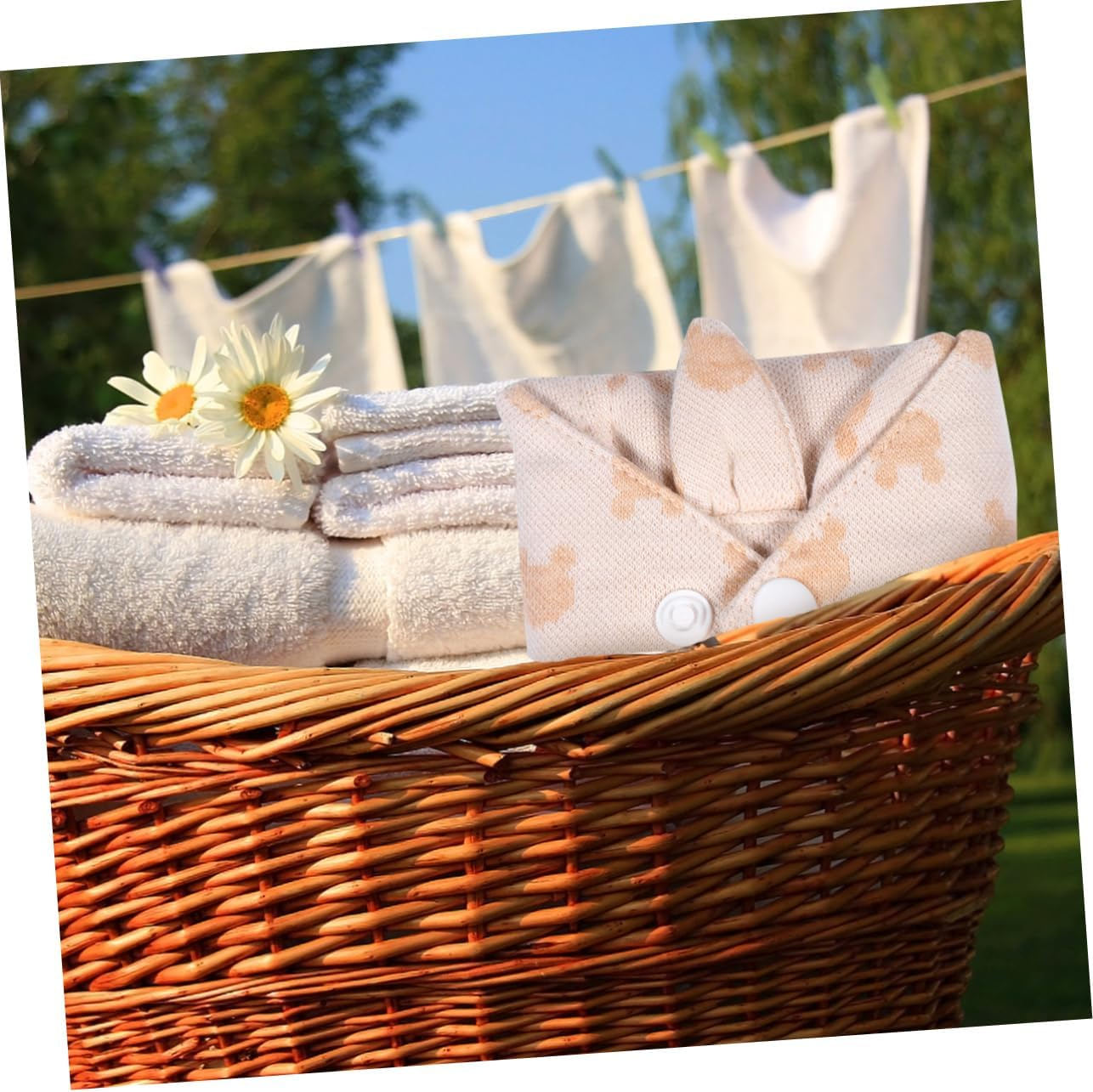 TOVINANNA 3Pcs Pads Washable Menstrual Pads Organic Cotton Sanitary Towels for Women Heavy Flow Random Style image number 6