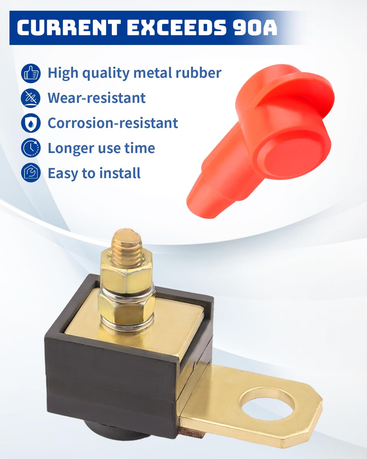 ANODZU 90 Amp Starter Fuse Fit for Mercury Mercruiser Engine 3.0L 4.3L 5.0L 5.7L 350 MAG 7.4L 8.2L, Replace 88-79023A91 18-8220 9-15510 79023A91 image number 3