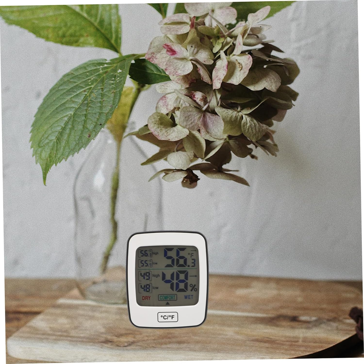 DECHOUS Large Screen Digital Hygrometer Thermometer for Household Use Accurate Temperature Humidity Monitor with Data Display Abs Material Read Multipurpose Electronic Device image number 4