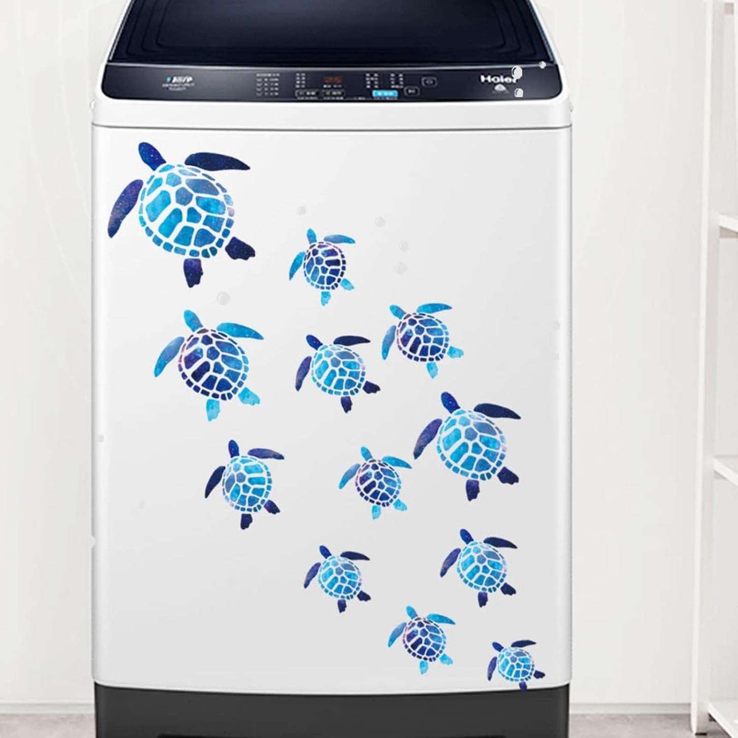 JDFHFGB 12 Pcs Sea Turtle Wall Decals Stickers, Removable Waterproof Vinyl Underwater Ocean Marine Animals Decor for Kids, Nursery, Bedroom, Bathroom, Children'S Swimming Pool (Blue) image number 1