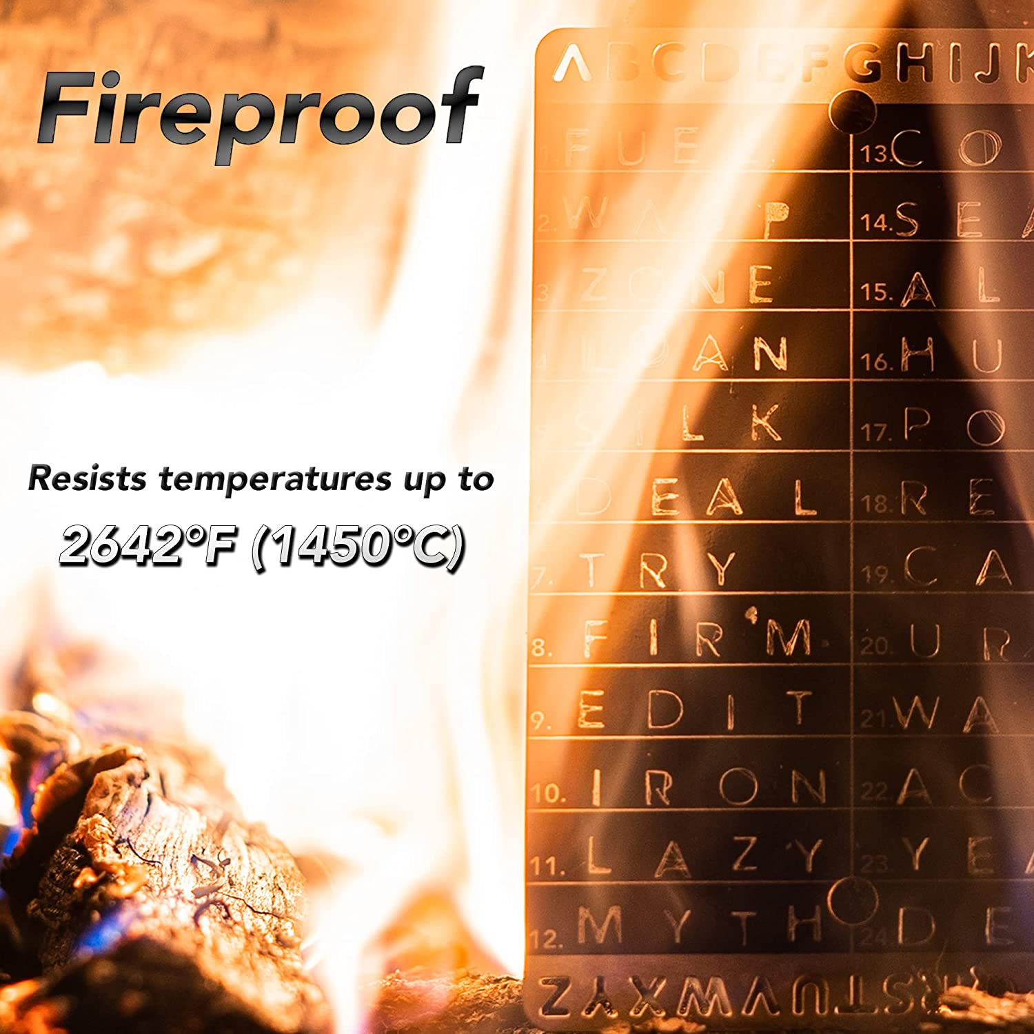 Crypto Seed Bank - Stainless Steel Seed Plate for Crypto Seed Phrase Storage - Precise Engraving for Bitcoin Wallet - Crypto Metal Seed Plate for Ledger and Trezor Hard Wallet Crypto (Wallet Size) image number 1