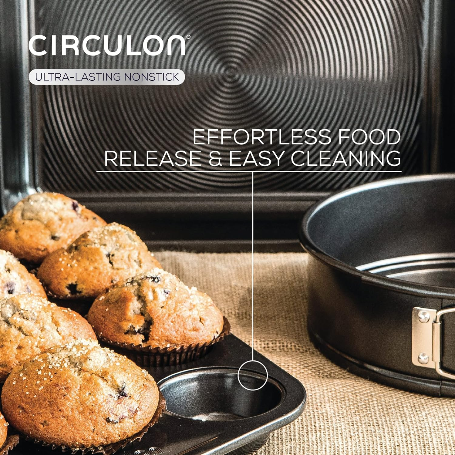 Circulon Ultimum Mini Oven Tray Non Stick - 17.3 X 14.4Cm Baking Tray with Large Handle, Durable Carbon Steel, Freezer & Dishwasher Safe Bakeware, Black