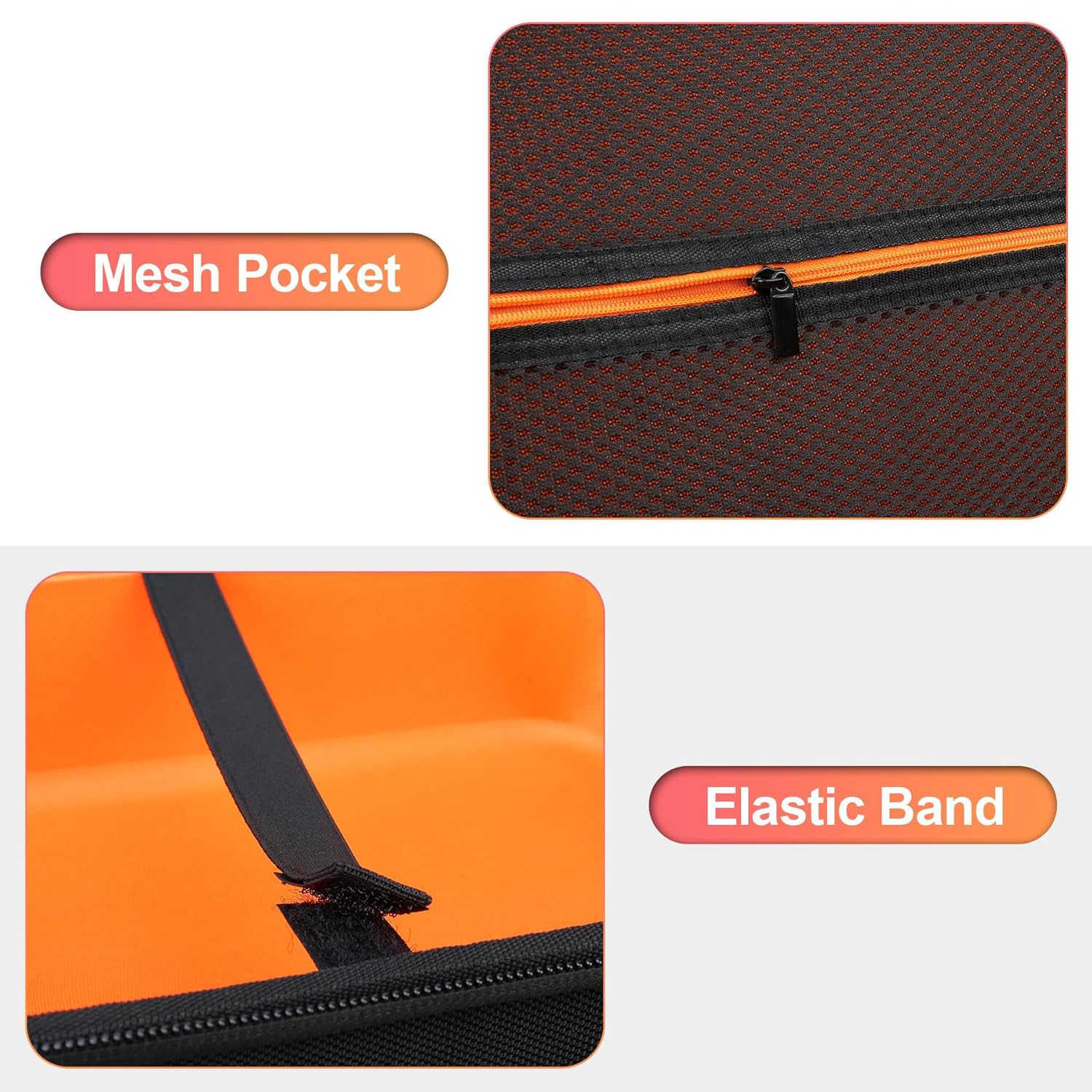 BOVKE Hard Case for Smart Nebulizer for Breathing Problems, Desktop Inhaler Nebulizer for Home Use, Storage Bag for Digital Asthma Nebulizer Machine for Adults and Kids, Space for Masks, Cables, Black image number 2