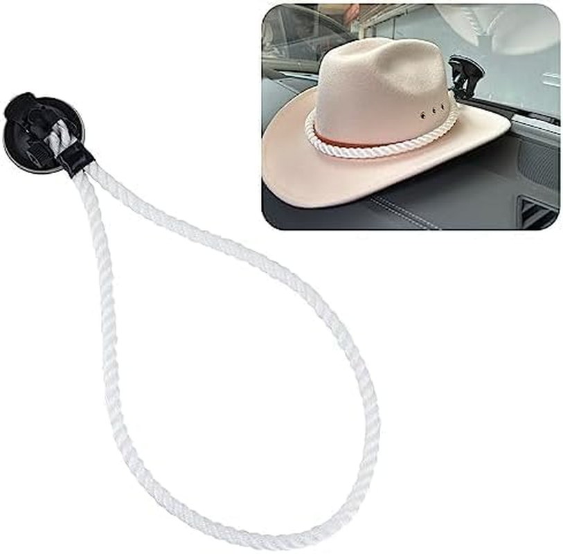 Cowboy Hat Holder Rack with Suction Cup for Vehicles, Keeps Hat Securely on Dash, Universal Interior Accessory for Trucks, Suvs, Cars