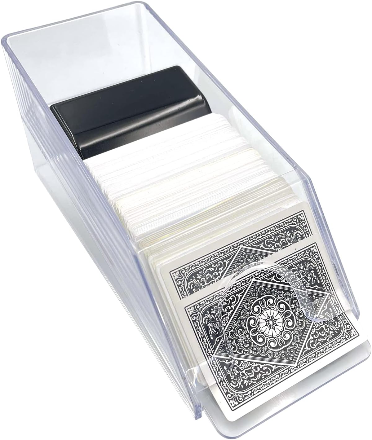 SEETOOOGAMES 4 Deck Clear Blackjack Dealing Shoe