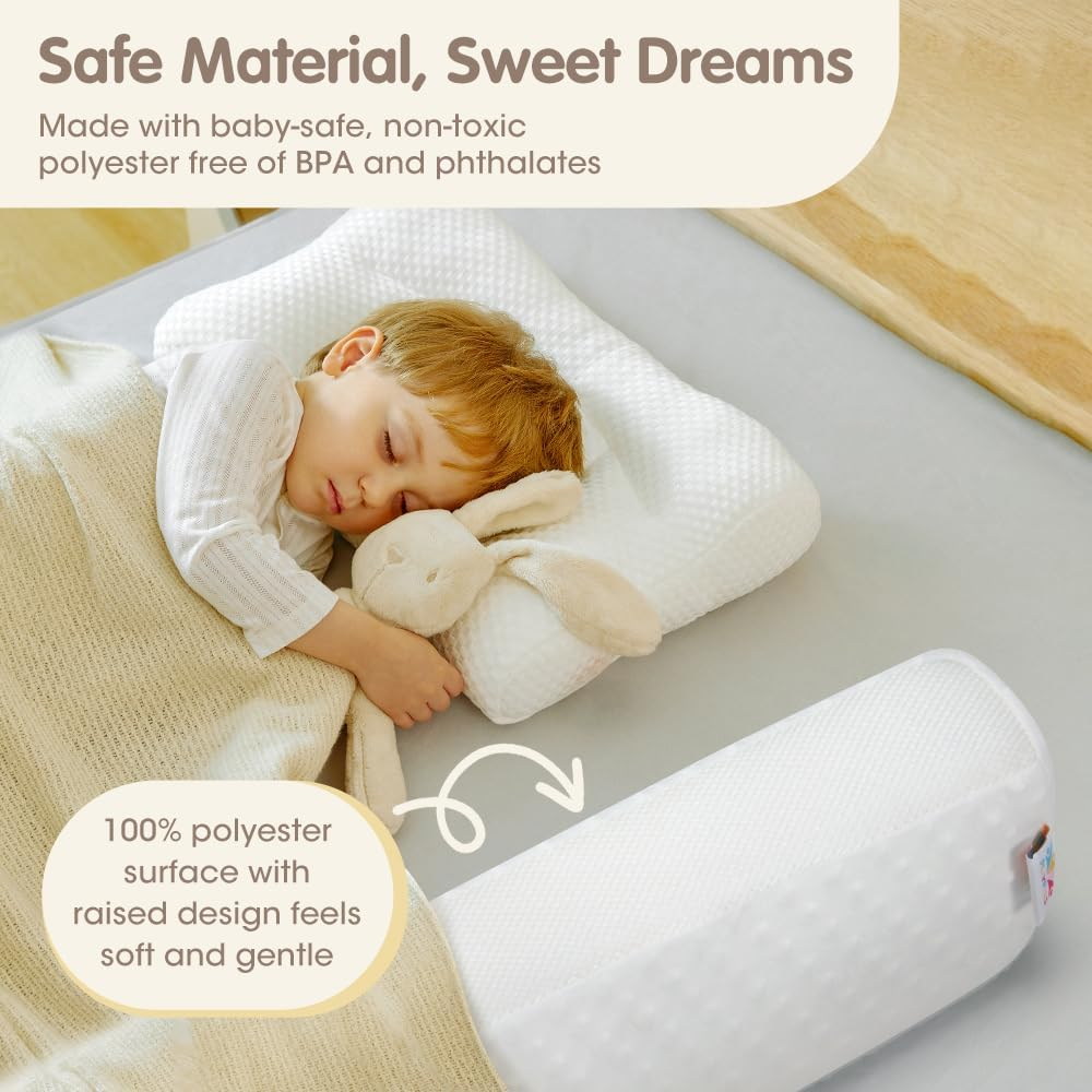 Playpals Bed Bumpers for Toddlers 2-Pack, Soft Memory Foam Toddler Bed Rail with Non-Slip Bottom, Machine Washable Cover, Safety Bed Guard Rail for Twin, Full, Queen, King Beds