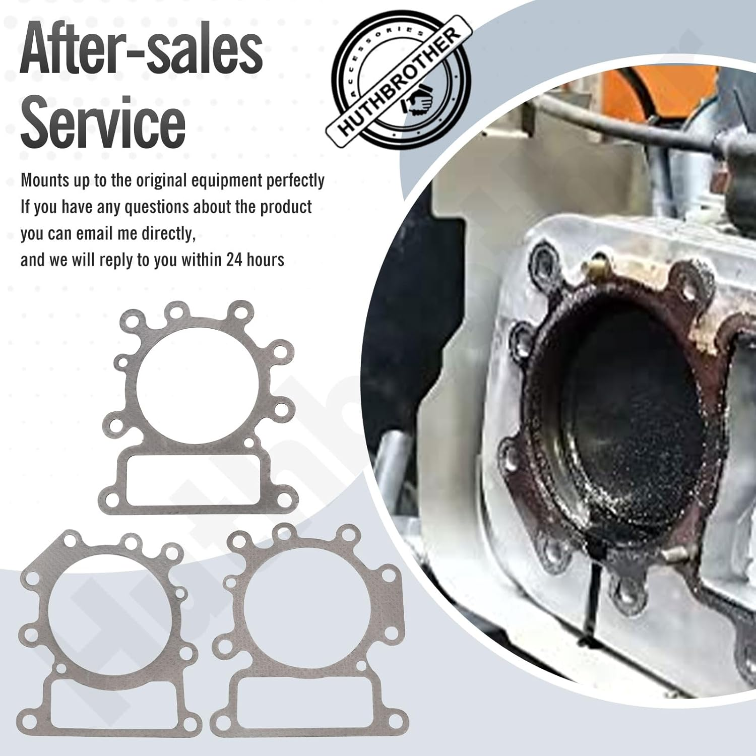 Complete Engine Gasket Kit Compatible with B&S Engine Gasket Set Replaces 794150 792621 697191 image number 2