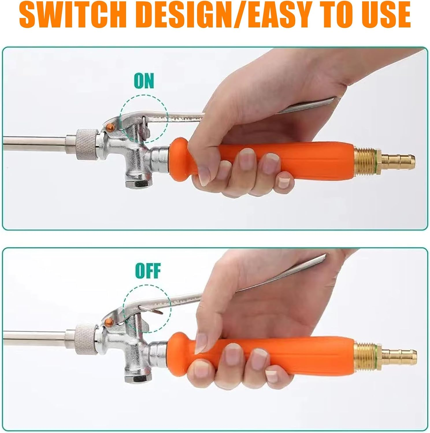 29 Inches Sprayer Wand, Stainless Steel Sprayer Wand Replacement, Adjustable Universal Sprayer Wand Multifunctional Watering Wand with Copper Nozzle for Watering Plant Cleaning Car