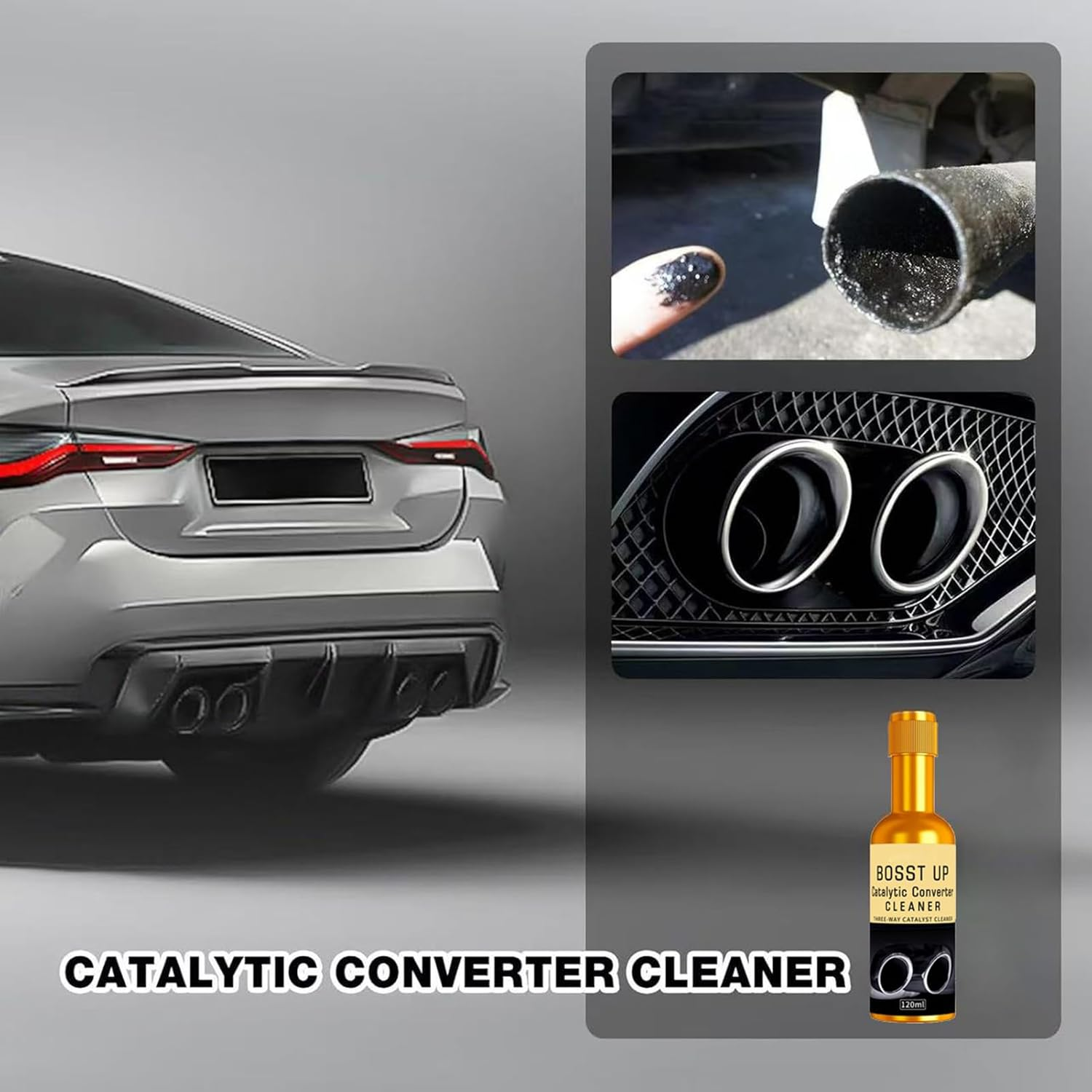 Oxygen Sensor Cleaner,120Ml Car Boost up Engine Converter Cleaner - Cleaning Liquid Booster for Drivers Truck Road Trip Van Highway Driving Diving Men Garage image number 1