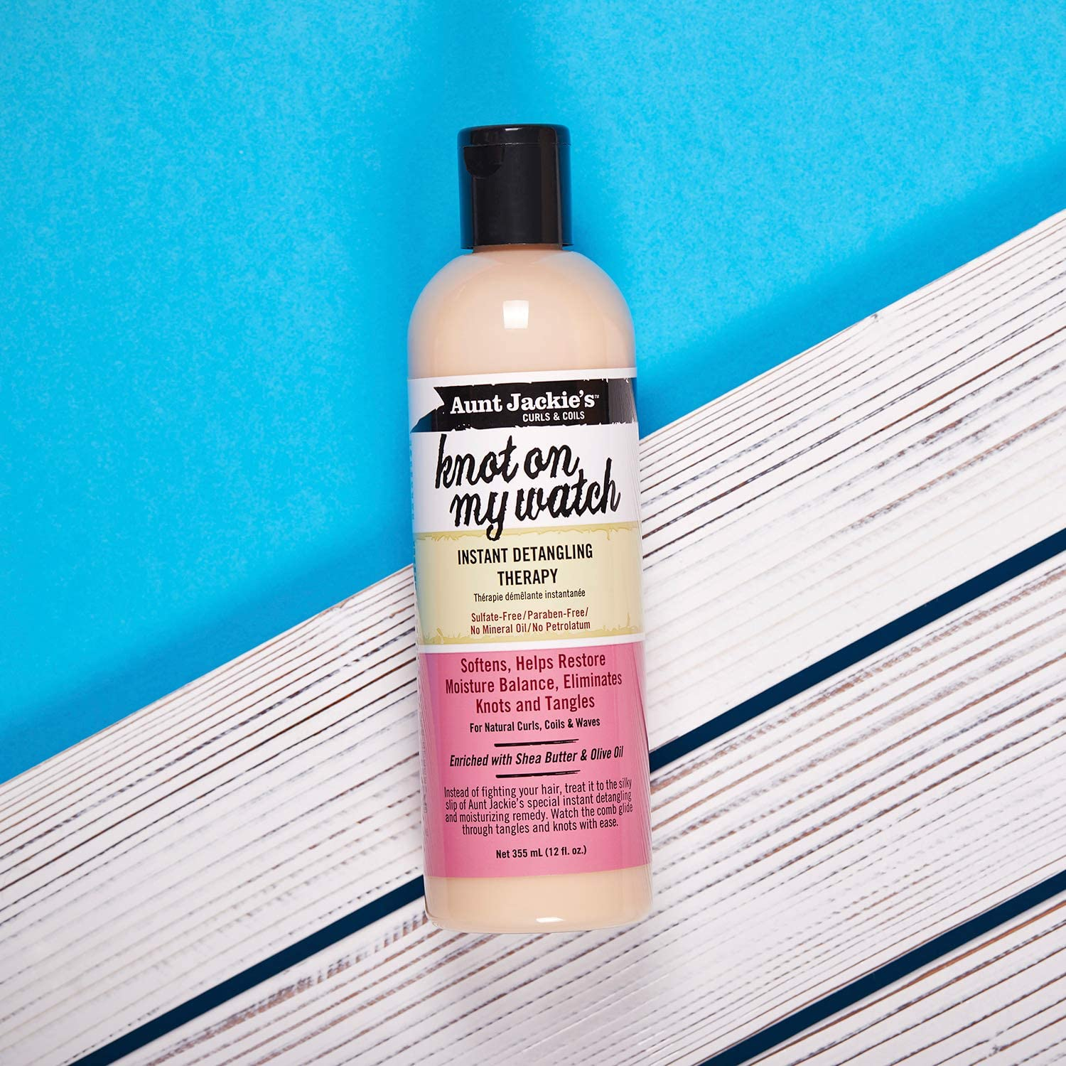 Aunt Jackie'S Curls and Coils Knot on My Watch Instant Hair Detangling Therapy for Natural Curls, Coils and Waves, Enriched with Shea Butter, 16 Oz image number 2