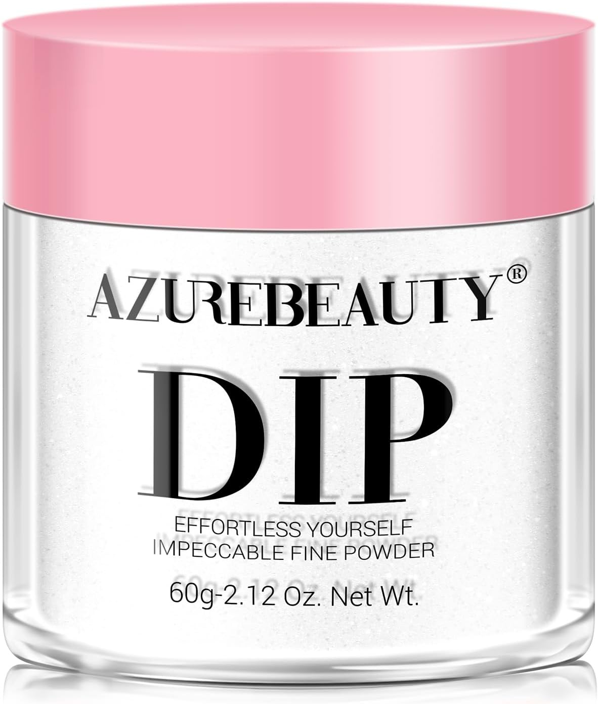 AZUREBEAUTY Dip Powder Clear Color Pro 60G, Basic Transparent Acrylic Dipping Powder Crystal French Nail Art Starter Manicure Salon DIY at Home, Odor-Free, Long-Lasting, No Nail Lamp Needed
