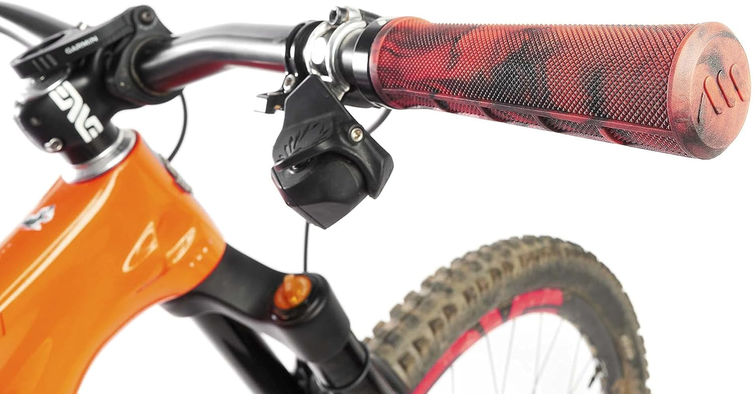 All Mountain Style AMS Berm Grips - Lock-On Tapered Diameter, Comfortable Grips - Blue Camo image number 5