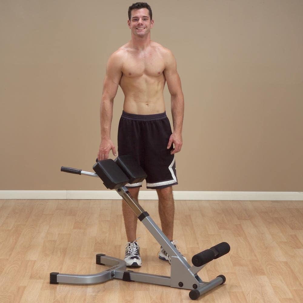 Powerline 45 Degree Back Hyperextension, Silver/Black